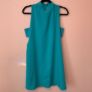 Blue Halter Shift Dress